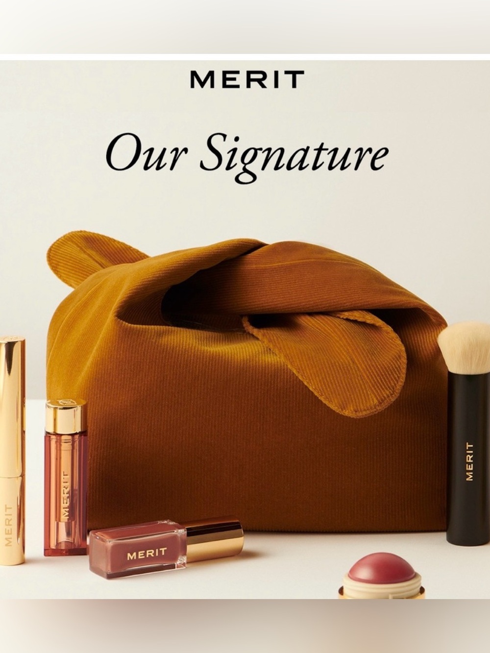 MERIT Signature Corduroy
Makeup Bag